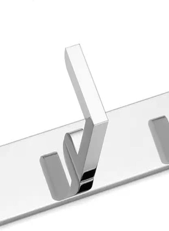 Cossimo High Grade Stainless Steel 6 Pin Cloth Hanger Bathroom, Kitchen, Wall Wardrobe Door, Hooks for Hanging Keys, Clothes Holder Hook Rail - Set of 2 - Image 3